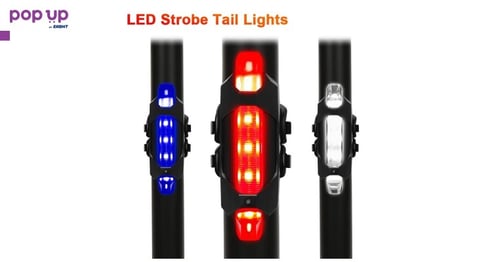 LED - USB Стоп , Фенер , светлоотразител за Велосипед , колело - 3 цвята