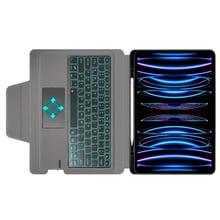 Techsuit - KeyTab Pro (с RGB клавиатура/държач за писалка) - iPad Pro 12.9 (2018/2020/2021/2022) / Air 13 (2024)В - черен