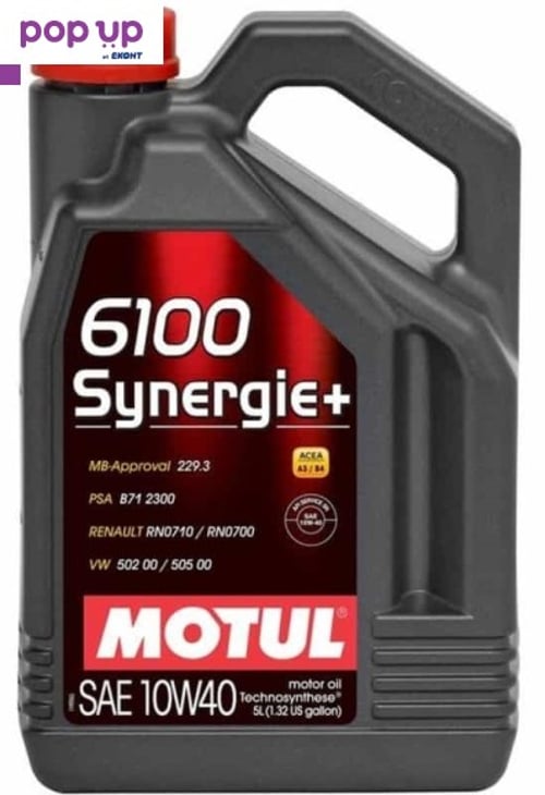 Двигателно масло MOTUL 6100 Synergie+ 10W40 - 5L