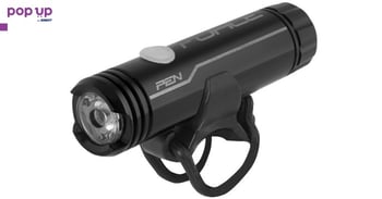 Предна LED светлина за велосипед фар PEN 200LM USB, черна