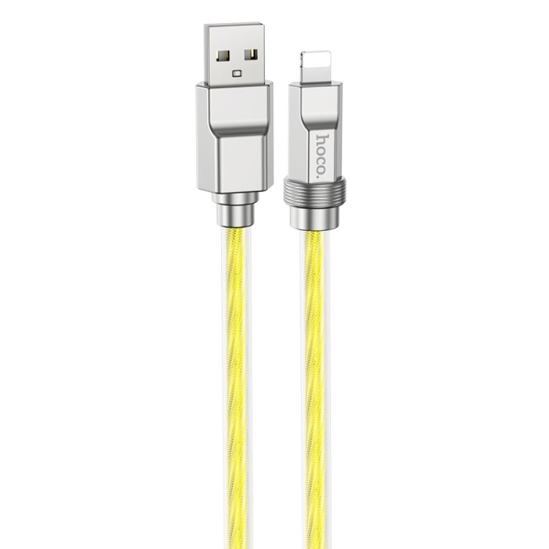 Кабел USB la Lightning, 2.4A, 1m - Hoco Crystal (U113) - златен