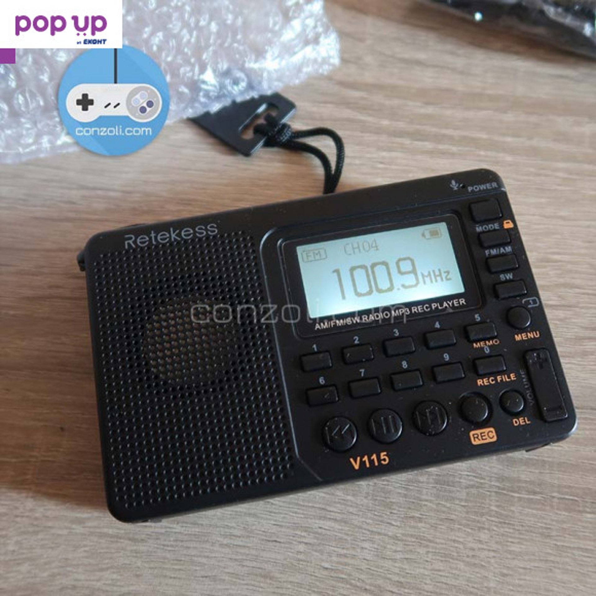 Портативно Retekess V115 FM/AM/SW радио с MP3 player