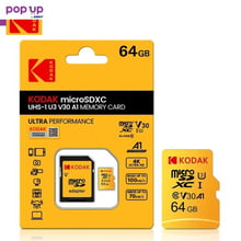Kodak Original Micro SDXC+TF Card 64/128GB Class 10 U3 A1 V30 (+ адаптер)