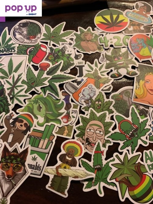 УНИКАЛНИ стикери Марихуана,Канабис (Weed,Marijuana,Cannabis,ТHC,Smoke)