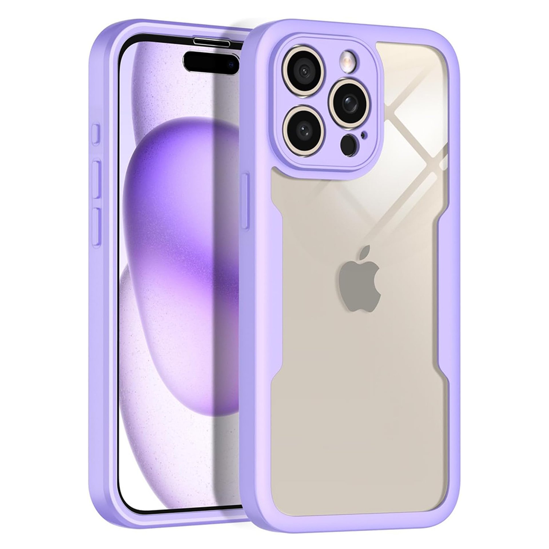 iPhone 15 Pro Max - Калъф - цялостна защита - Techsuit ColorVerse 360 ​​​​Series - Purple