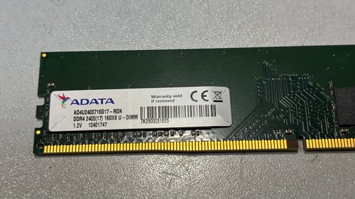 16GB (1x16GB) DDR4 A-Data PC4-2400T (2400-Mhz,CL-19,1.2V)