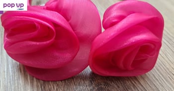 Красива диадема с две рози в цикламен цвят