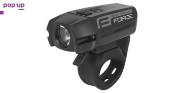 Предна LED светлина за велосипед фар FORCE BUG 400LM USB, черен