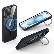 Калъф за iPhone 15 Plus - ESR Classic Hybrid HaloLock Kickstand - Clear Dark Blue