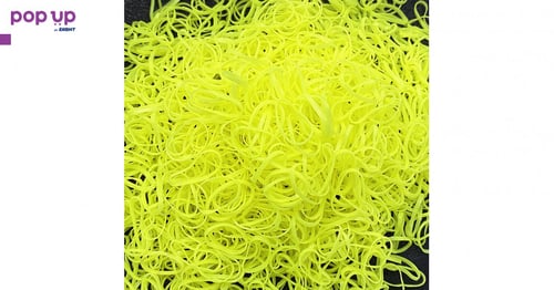 Силиконови ластици за плитки - Жълти 1000 броя пакет