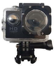 Спортна Екшън камера GoPlus, модел SP1080p, водоустойчива, 1080P (1920 х 1080) Full HD, пълен комплект, Черен