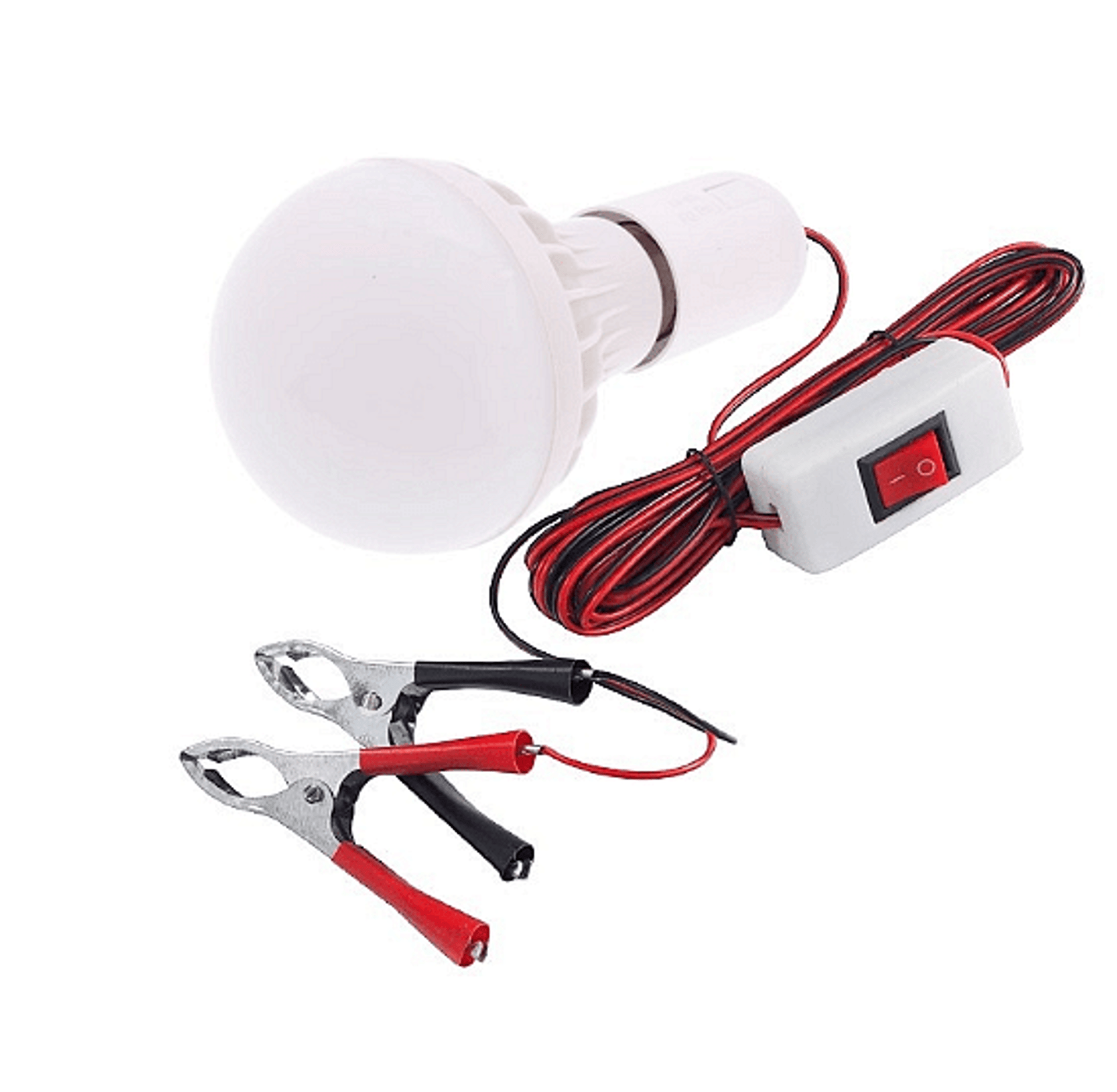 Подвижна работна LED лампа с клещи и ключ 12V 9W