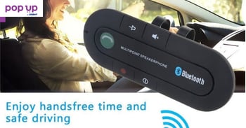 Блутут хендсфрий Bluetooth 4.1 комплект за свободни ръце Handsfree за кола с щипка Аудио