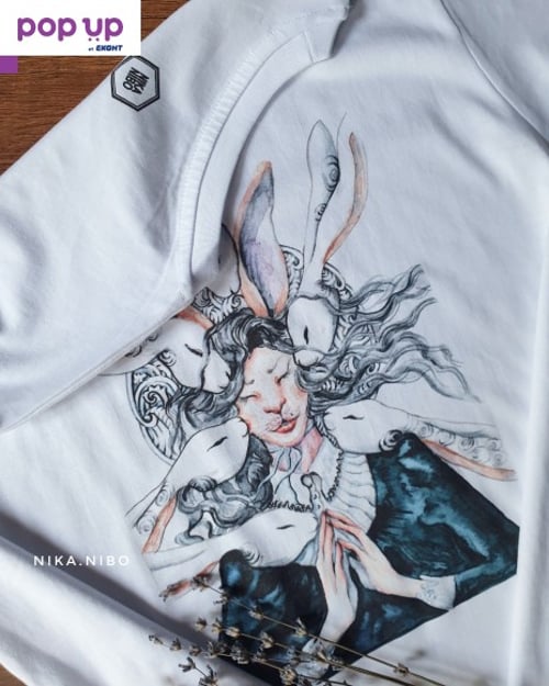 Тениска "Lady Rabbit " от Nika.Nibo