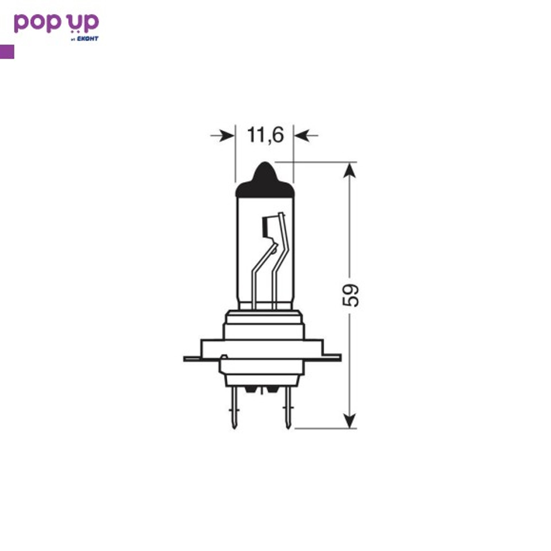 AUTOLIFE.BG К-т H7 Xenon Top халогенни крушки +120% 4800K - 55W - 12V