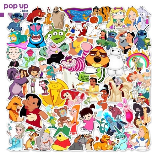 Водоустойчиви 50х стикери-Disney/Дисни/Cartoon/Анимационни герои