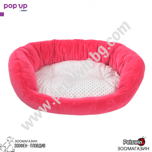 Легло за Домашен Любимец - M размер - Розово-Бяла разцветка
