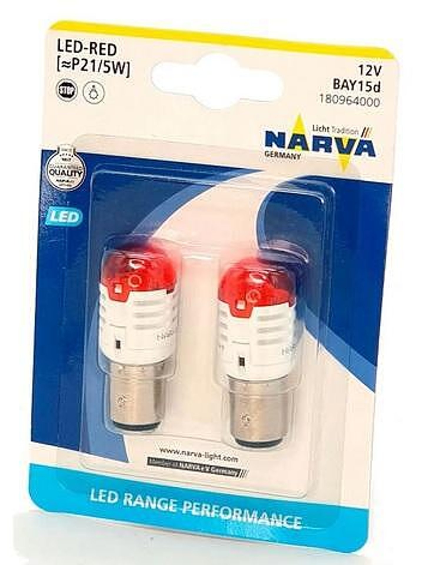 NARVA-18096  -Led -RED- 2св.21/5W 2бр.к-т