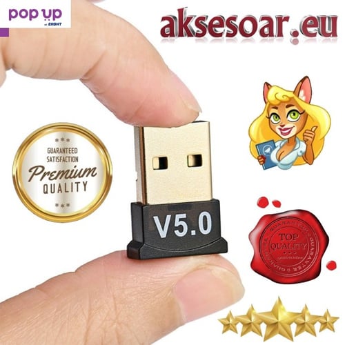 Безжичен USB адаптер Мини Bluetooth 5.0 приемник Безжичен аудио предавател за компютър лаптоп таблет