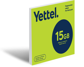 Йеттел предплатен стартов пакет Мобилен интернет 15 GB data sim card YETTEL