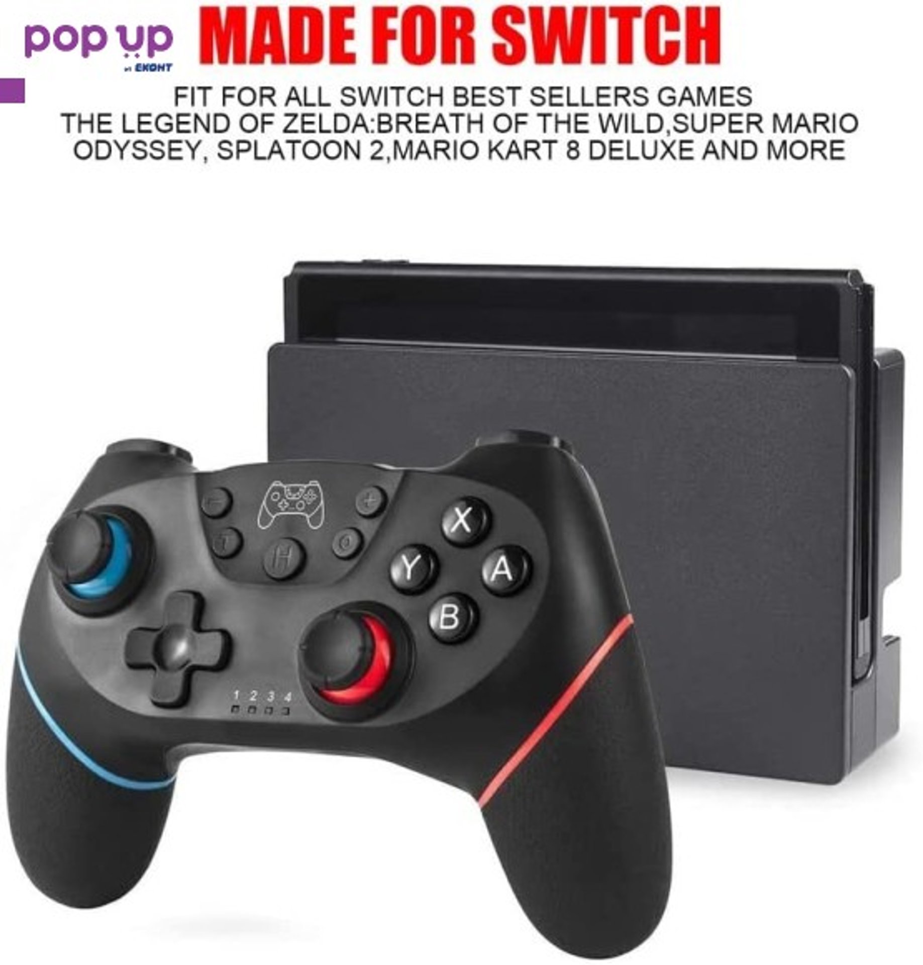 2022 Надстроен Switch Controller Безжичен Switch Pro Controller за Nintendo Switch/Lite/OLED, Геймпа