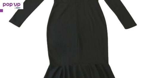 Shein официална дълга черна рокля