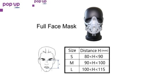 Full Face Маска за сънна апнея, за всички CPAP / ЦПАП апарати, с включена каишка за главата