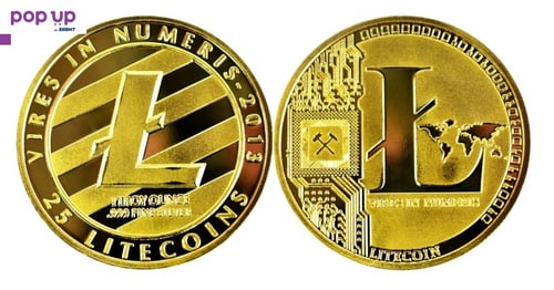 25 Лайткойн монета / 25 Litecoin ( LTC ) - Златист