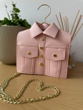 Уникална розова дамска чанта тип “Риза”