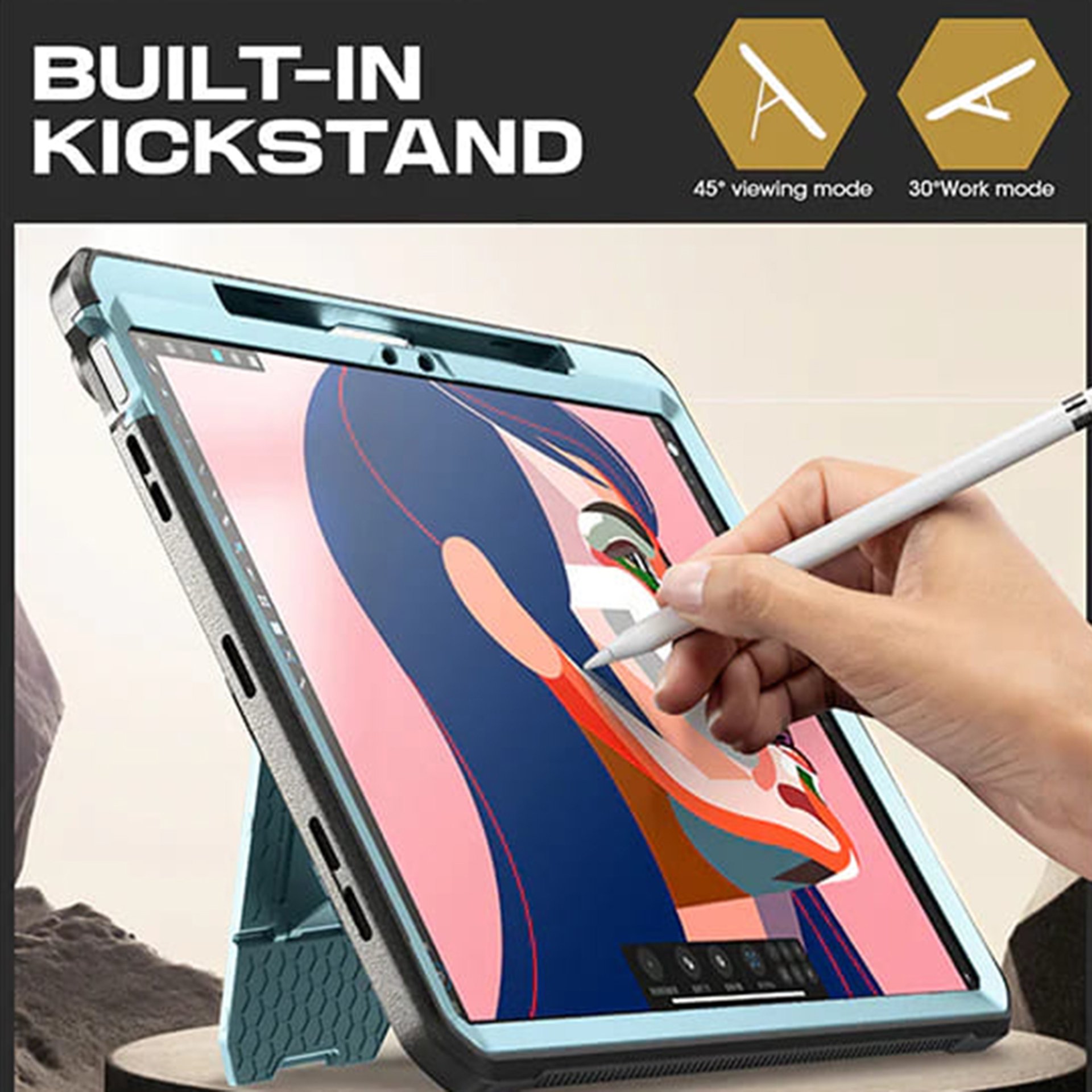 Supcase - Unicorn Beetle Pro - iPad Air 13 (2024) - Arctic Blue