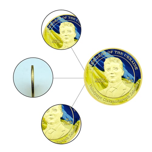 Volodymyr Zelenskyy Ukraine / Владимир Зеленски Украйна - Монета Gold