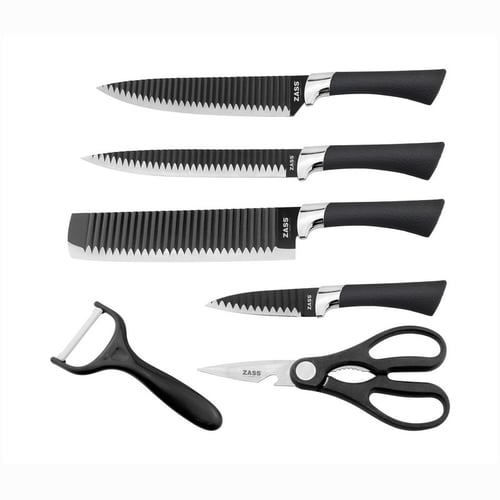 Комплект кухненски ножове 6 бр. от неръждаема стомана.