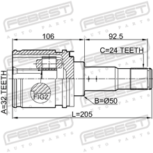 Вътрешно ляво каре за ТОЙОТА АВЕНСИС Т22 TOYOTA AVENSSIS T22 4304005040 43040-05040 0111CDT220LH99 0111-CDT220LH99