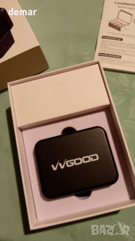 Безжичен петличен микрофон VVGOOD с калъф за зареждане, за iPhone