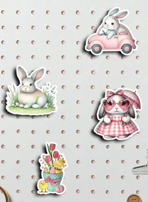 Великденски стикери със зайчета за декорация