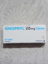 SINOPRYL Lisinopril 20 mg. 30 tablets / Лизиноприл 20 мг. 30 таблетки