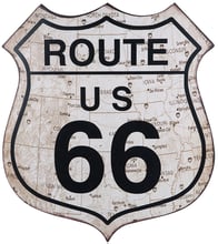 Метална табела ROUTE 66 US MAP