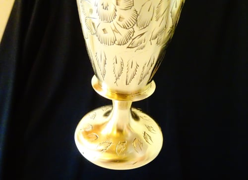Белгийска бронзова ваза 16 см.