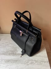 Birkin Hermes Черна стилна чанта с катинар и ключ 🖤