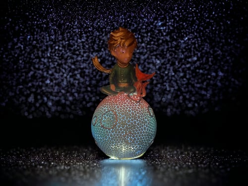 Ръчно рисувана, 3D принтирана - Уникална Нощна Лампа "Малкия Принц