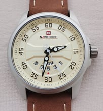 NAVIFORCE SBBN NF9124 Луксозен мъжки кварцов часовник с кожена каишка