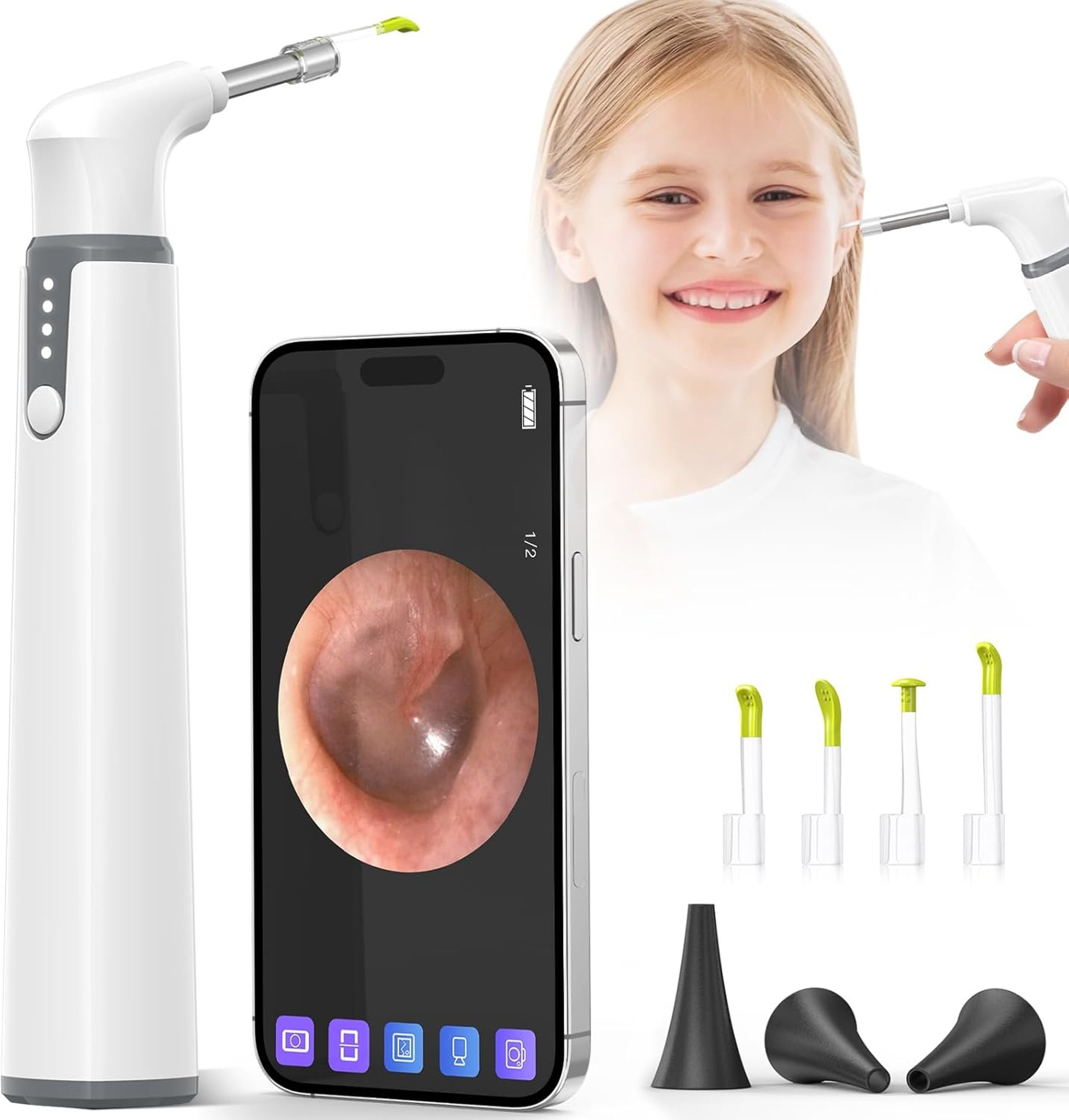 Професионален смарт отоскоп ScopeAround Otoscope Ear Camera, WiFi