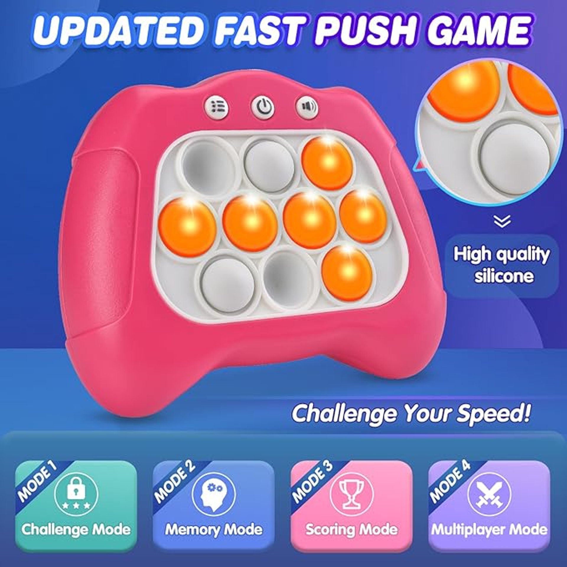 SIENBOR Quick Push игрова конзола, 4 режима на игри, 120 нива