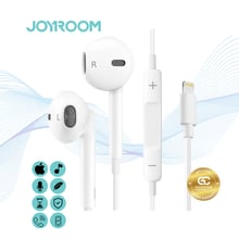 JoyRoom - Кабелни слушалки Ben Series (JR-EP3) - Lightning, Half-in-Ear, 3 Button Control, Stereo - White