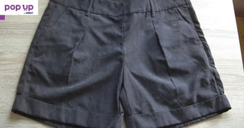 Pieces къси панталон, цвят- тъмно кафяв, размер М