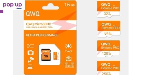 Micro SD Memory Card 16 GB Карта Памет Class 10 + Адаптер