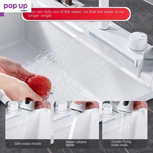 Висококачествена мултифункционална бяла кухненска мивка