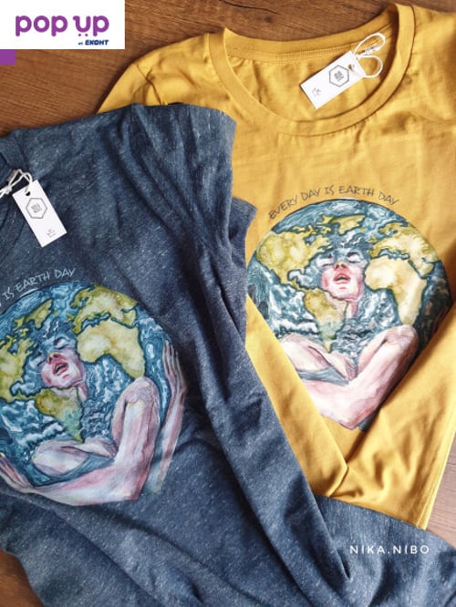 Тениска "Earth Day" от Nika.Nibo