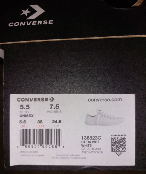 Дамски кецове Converse бели кожени