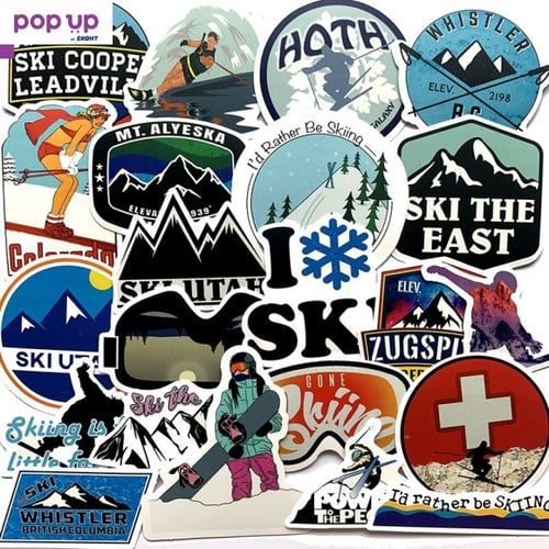 Стикери за декорация 50x - Сноуборд/Ски/Snowboard/Ski/Winter sports